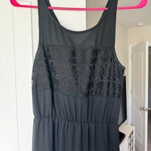 Long Black Dress, with slits on both sides, Size 6